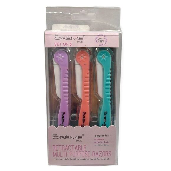 NIB the Creme Shop Retractable Multi-Purpose Razors for Brows, Face, Bikini - Picture 1 of 3